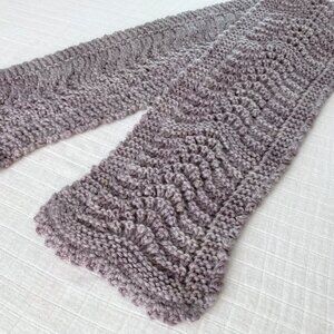 Handmade 🇨🇦 NWOT Hand Knit Alpaca Wool Lace Scarf